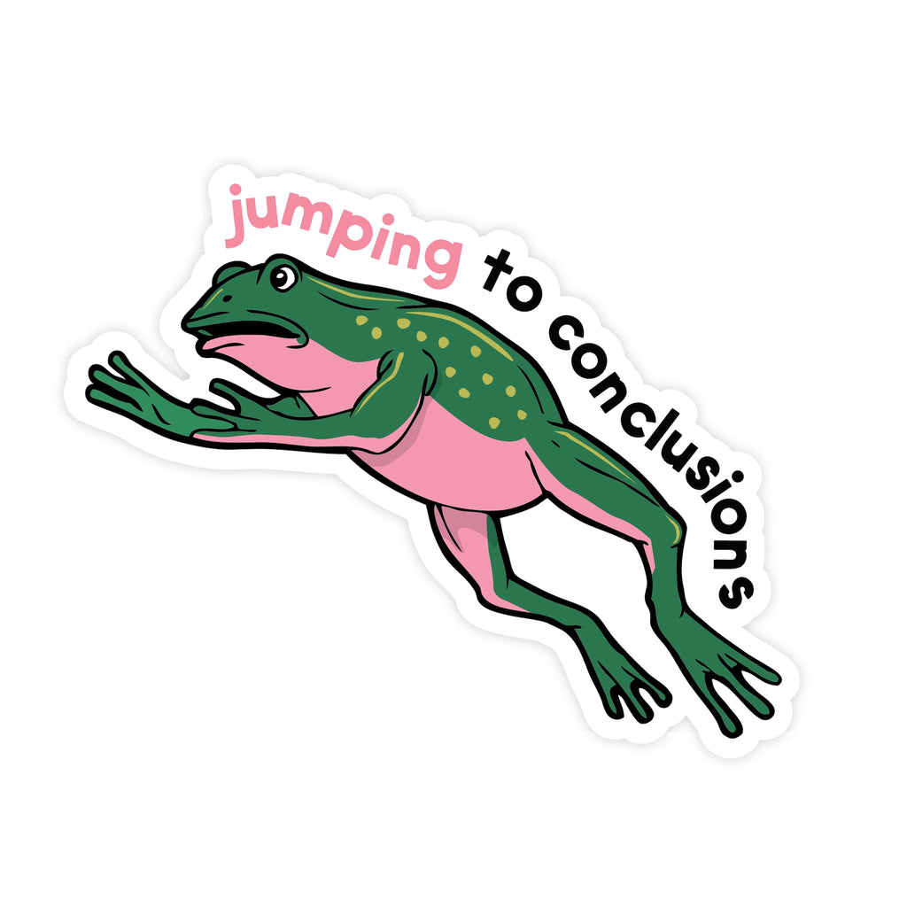 Jumping To Conclusions Frog Sticker