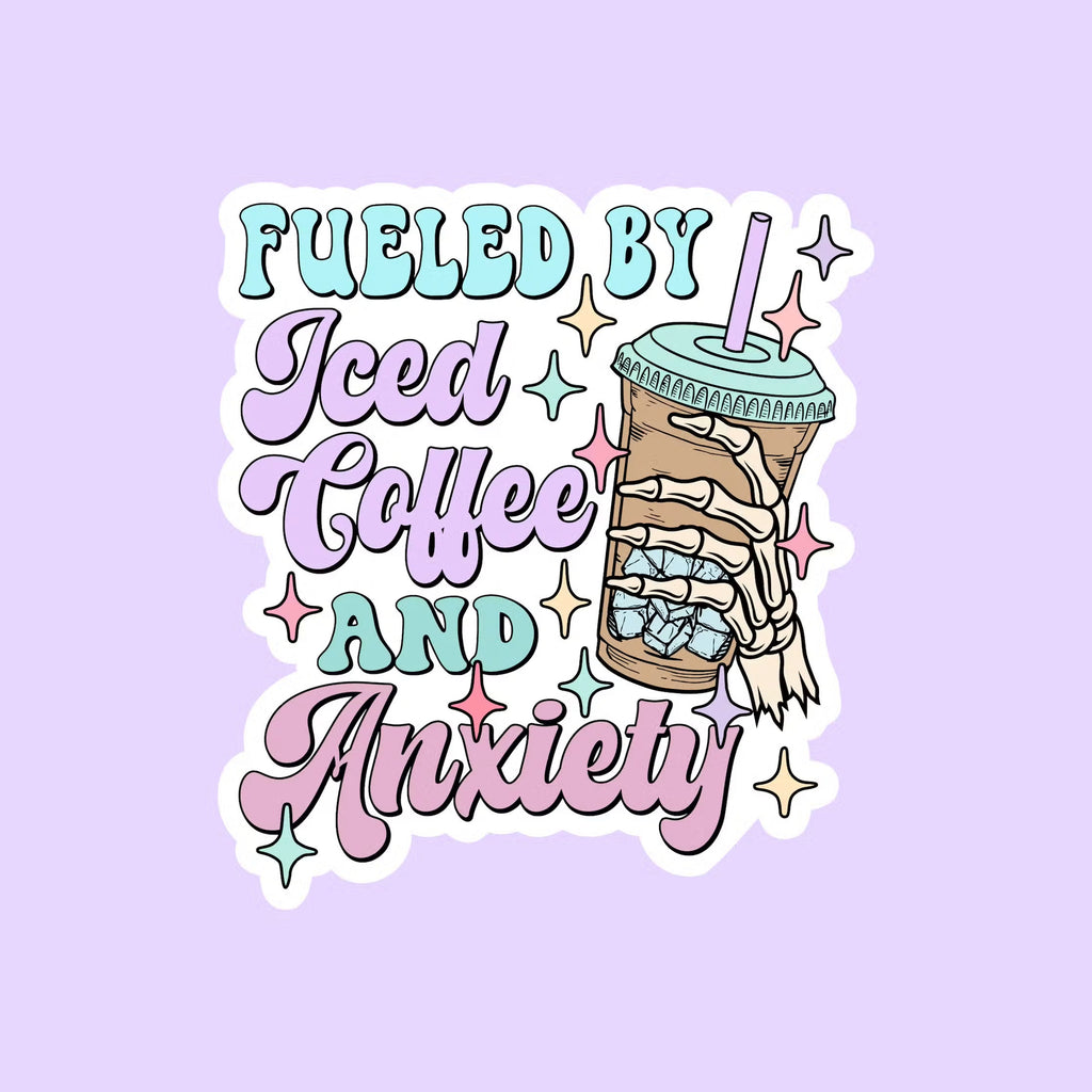 Iced Coffee & Anxiety Sticker