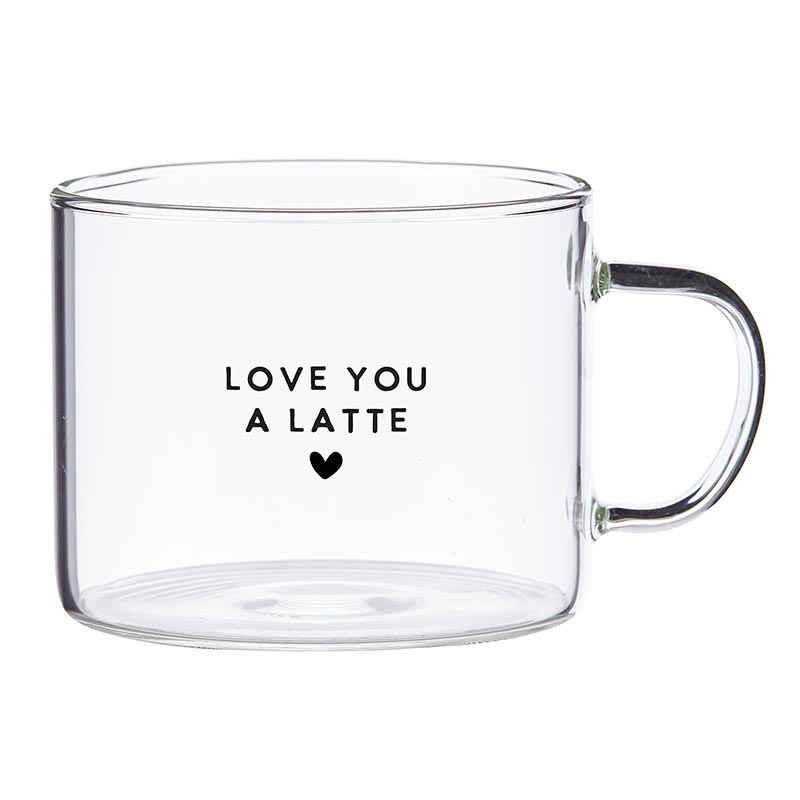 Glass Mug - Love You a Latte