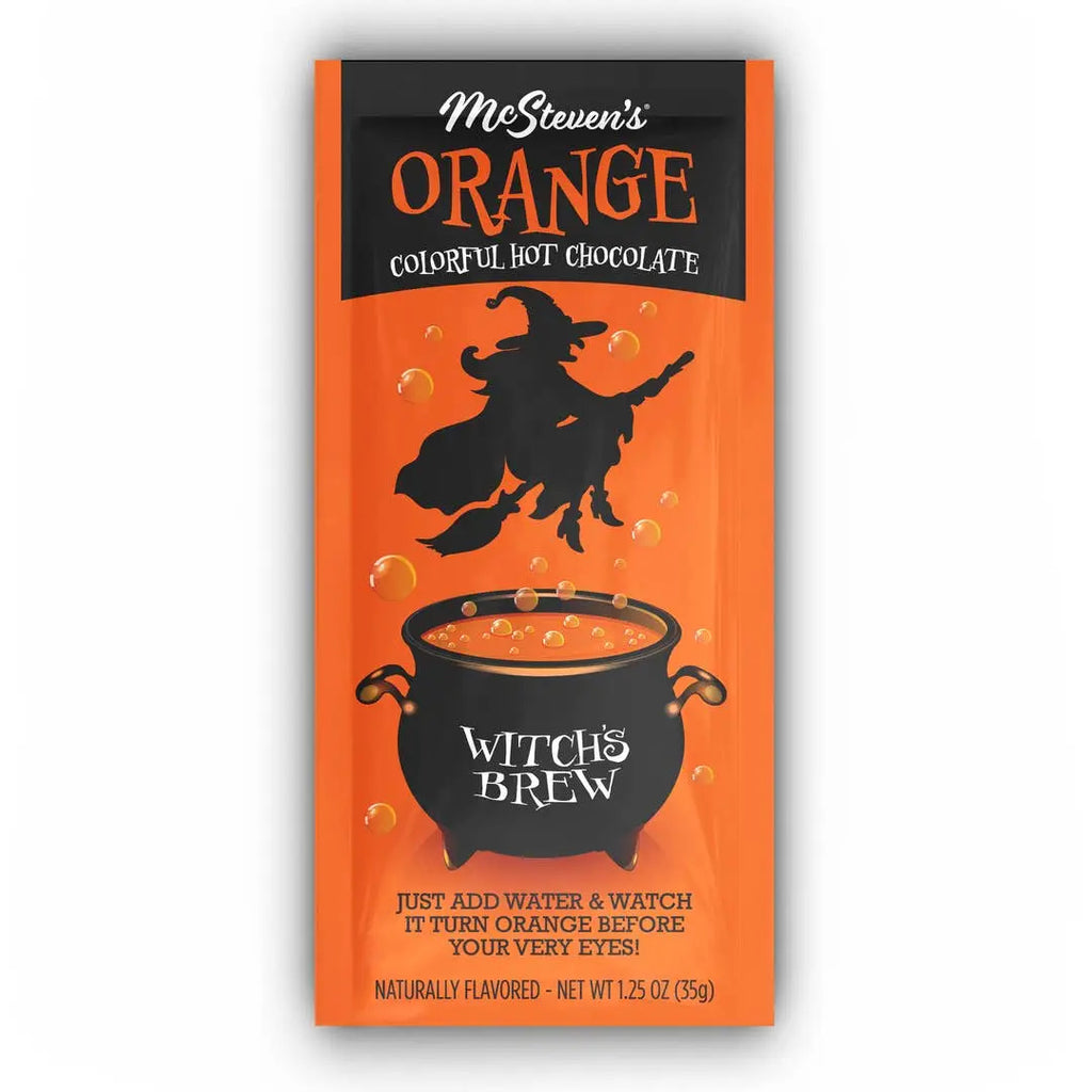 Witch's Brew Orange Colored Hot Chocolate Packet