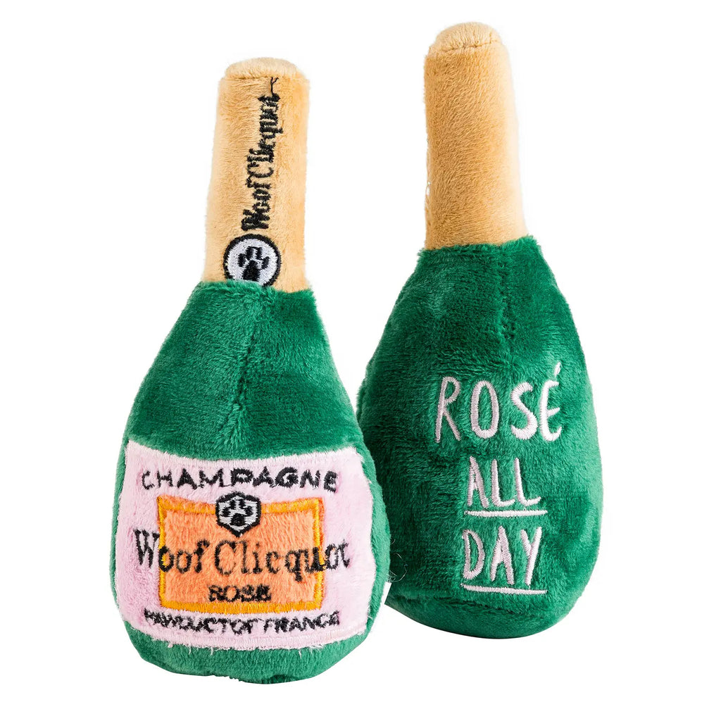 Woof Clicquot Rose' Champagne Dog Toy