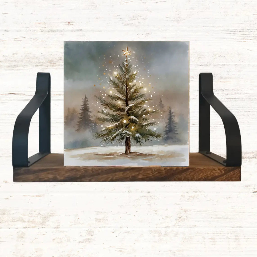 Winter Mini Block - White Tree