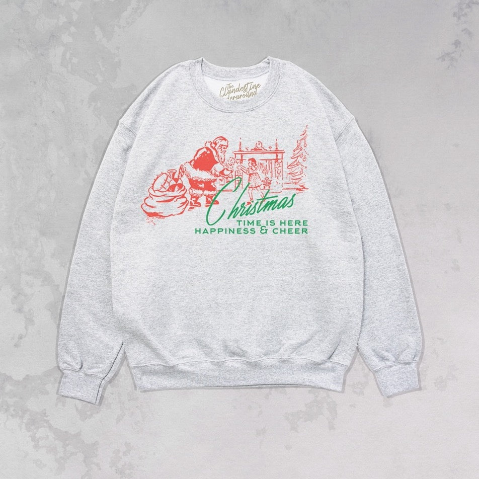 Christmas Time Is Here Oversized 90's Sweatshirt