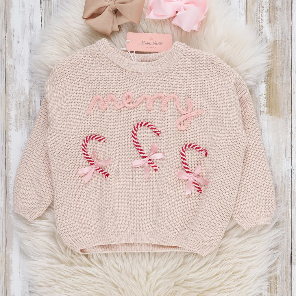 Merry Candy Canes Kids Sweater