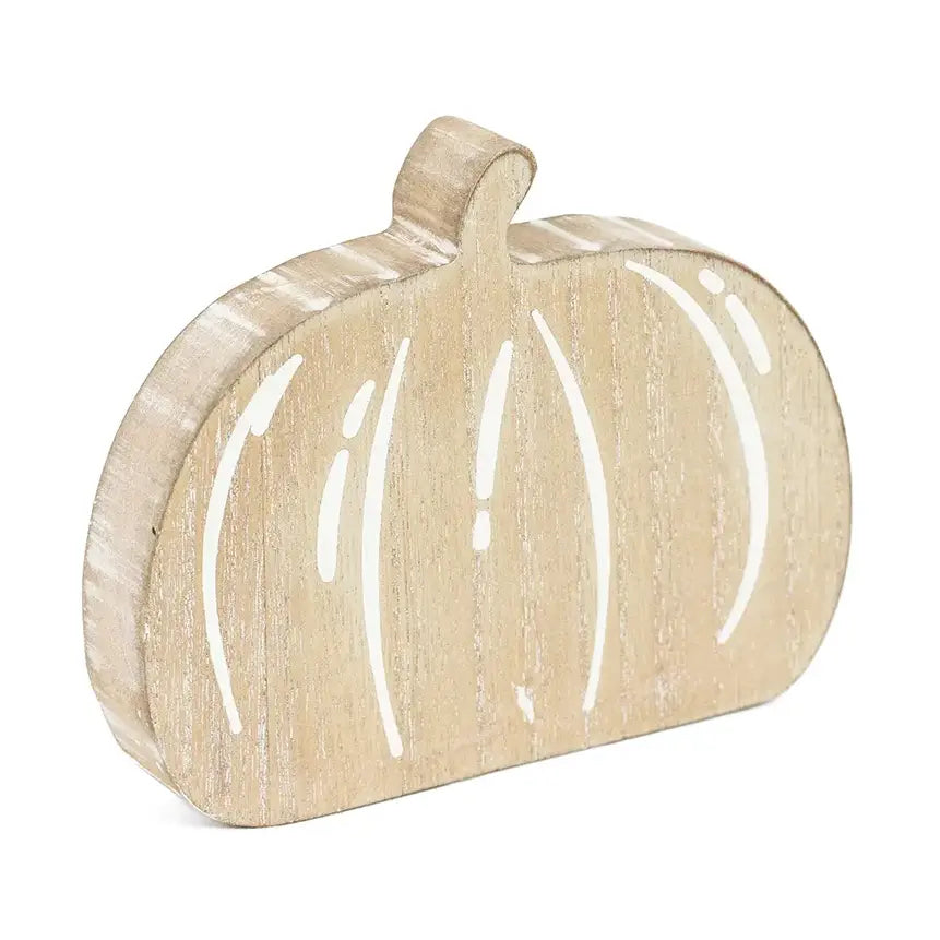 Wood Chunky Shape Pumpkin Decor