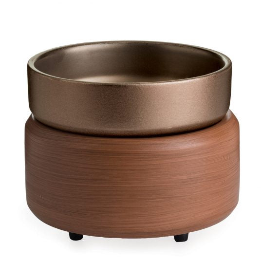 Pewter & Walnut Wax Melter & Candle Warmer