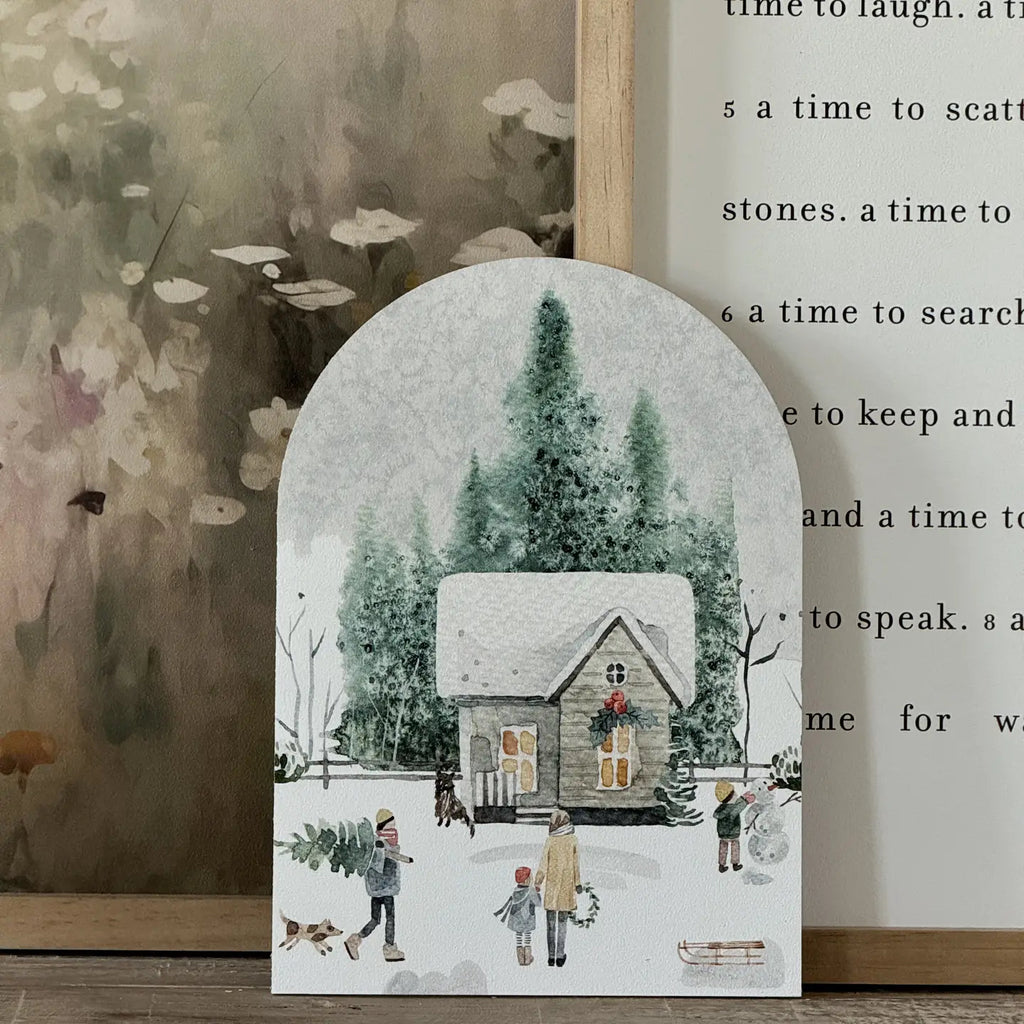 Winter House Scene Arch