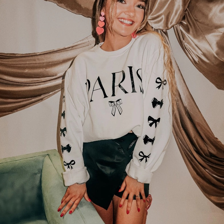 Paris Bow Sweatshirt