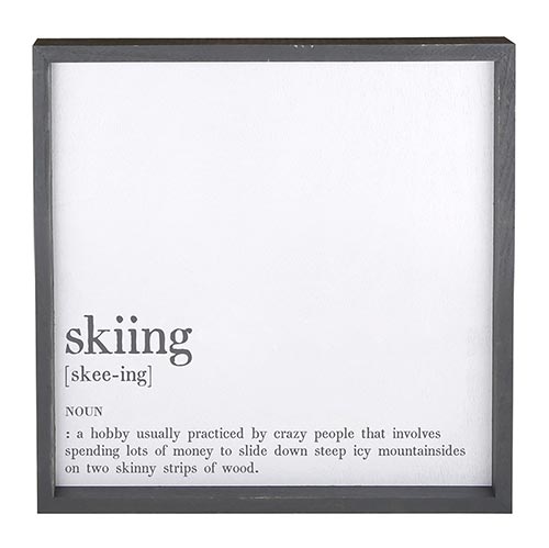 Skiing Definition Sign