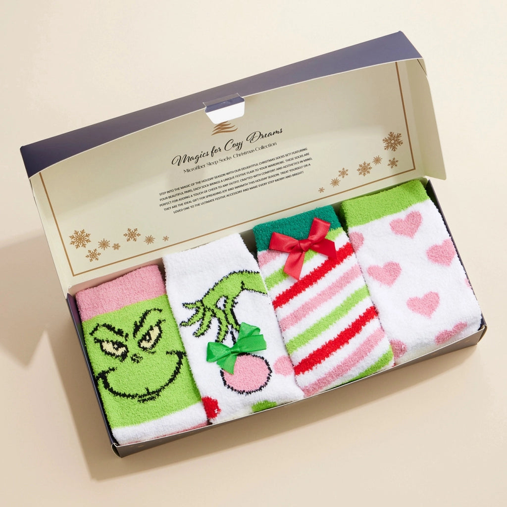 Christmas Fuzzy Socks Pack of 4