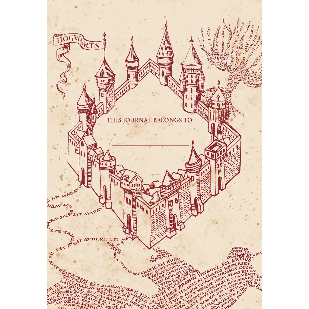 Marauder's Map Journal w/ Ribbon Charm