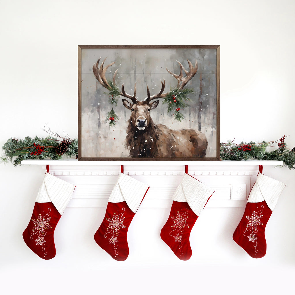 Holiday Caribou Sign