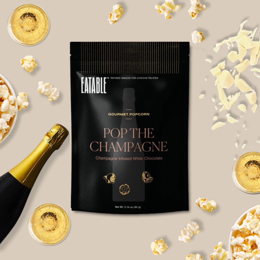 Pop the Champagne Gourmet White Chocolate Popcorn