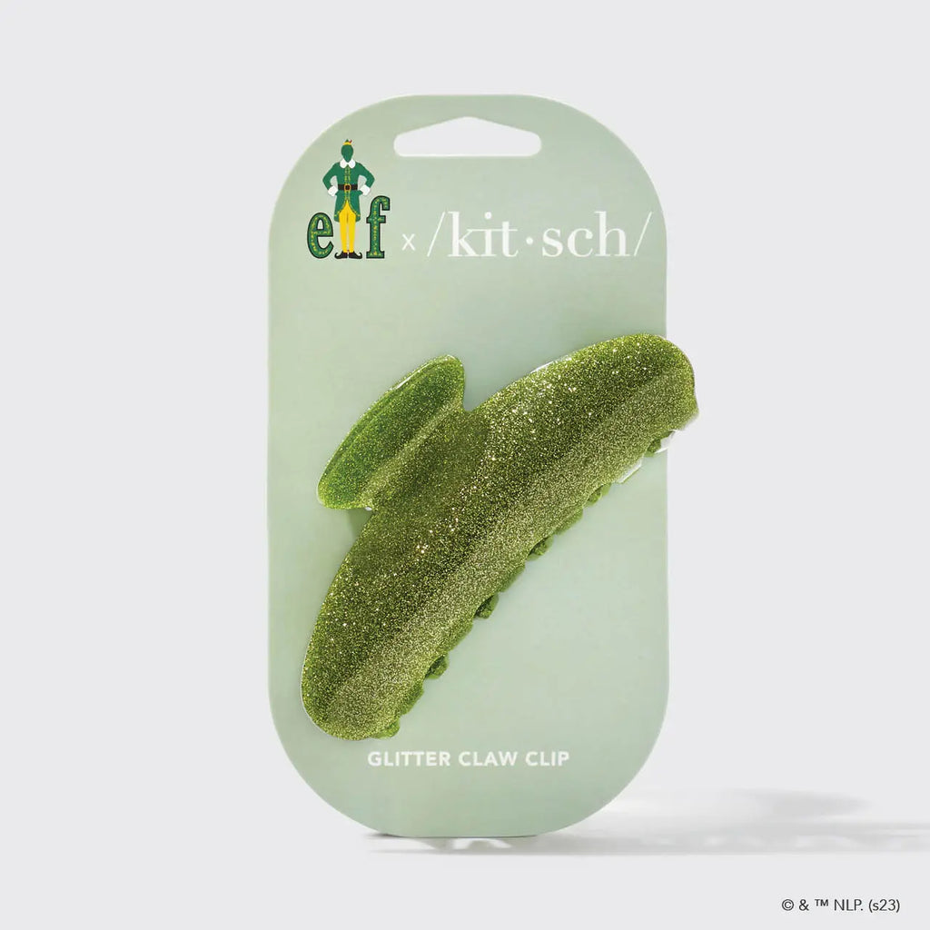 Elf x Kitsch Glitter Claw Clip - Green