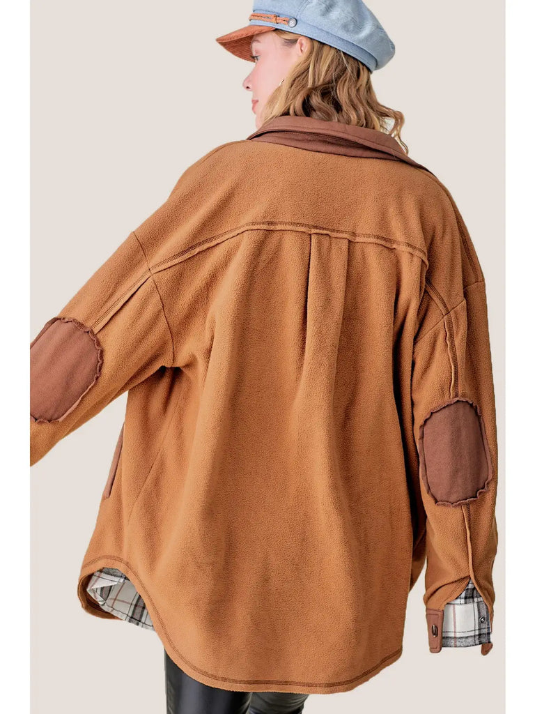 Camel Fleece Shacket