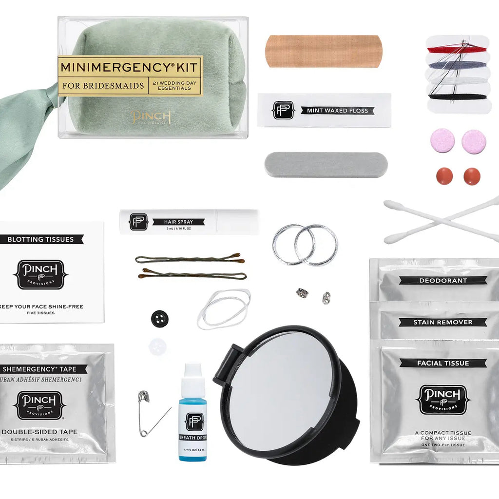 Velvet Minimergency Kits for Bridesmaids - Sage