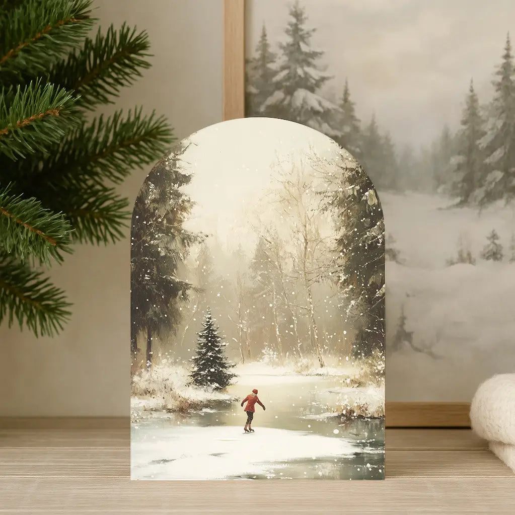 Ice Skater Red Arch