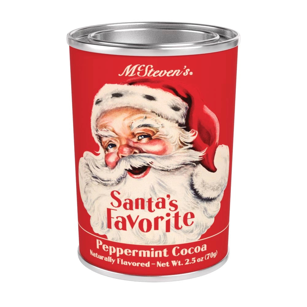 Vintage Santa's Favorite Peppermint Cocoa Tin