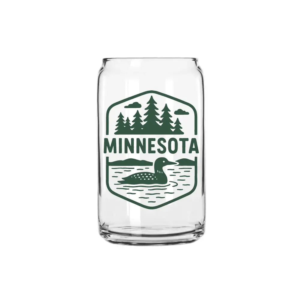 Minnesota Loon Can Glass