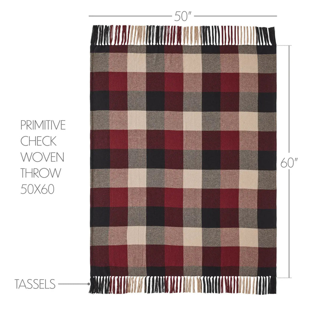 Heritage Farms Primitive Check Woven Throw