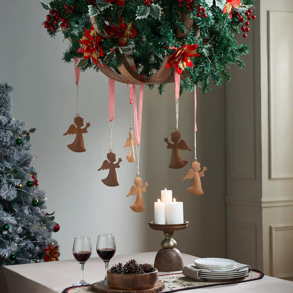 Rust Angel Metal Ornament