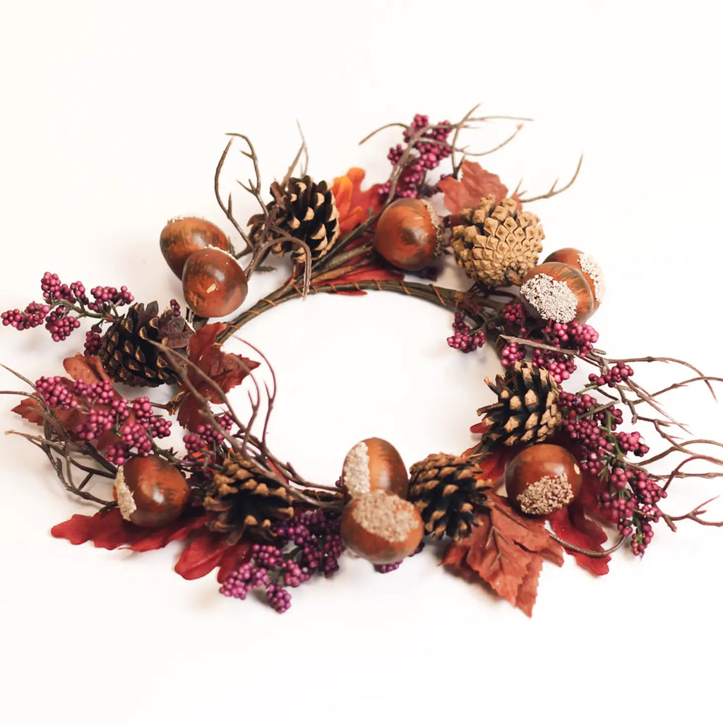 Acorns + Branches Candle Ring