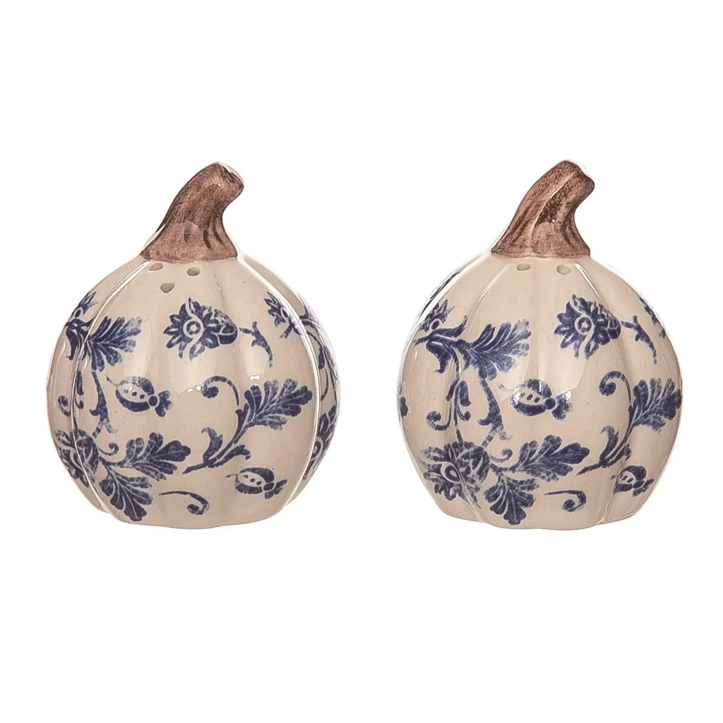 Blue Pumpkin Salt Pepper Shaker - Set 2