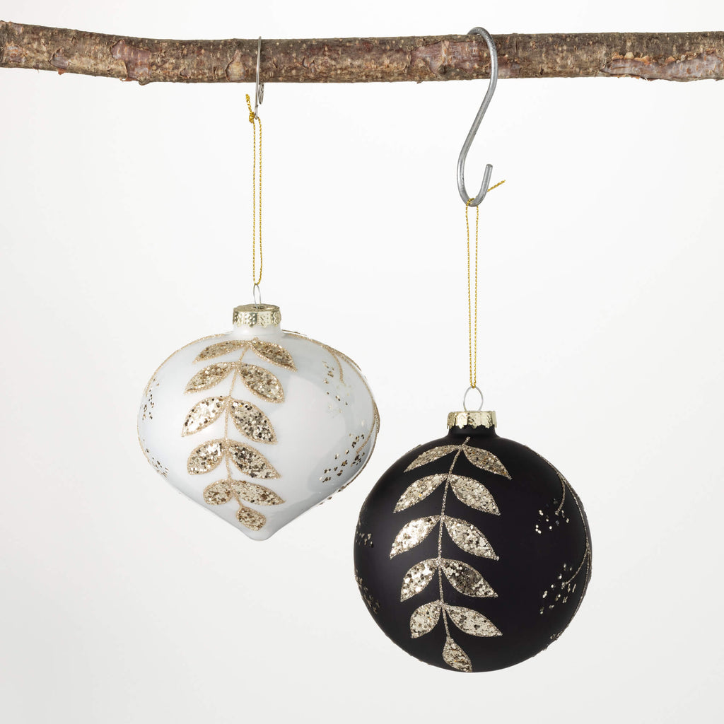 Glittered Leaf Ornament