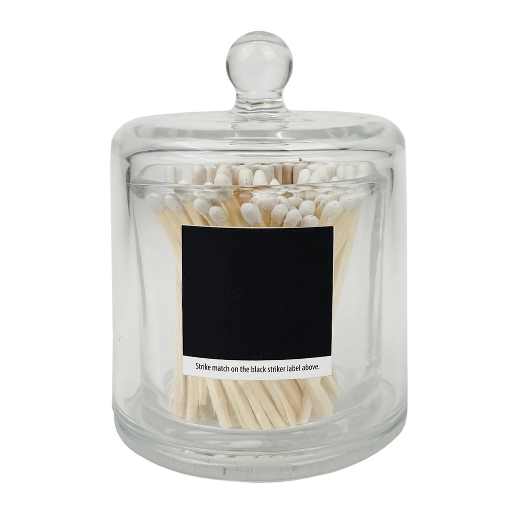 Glass Jar with Lid + 120 Wooden Matches