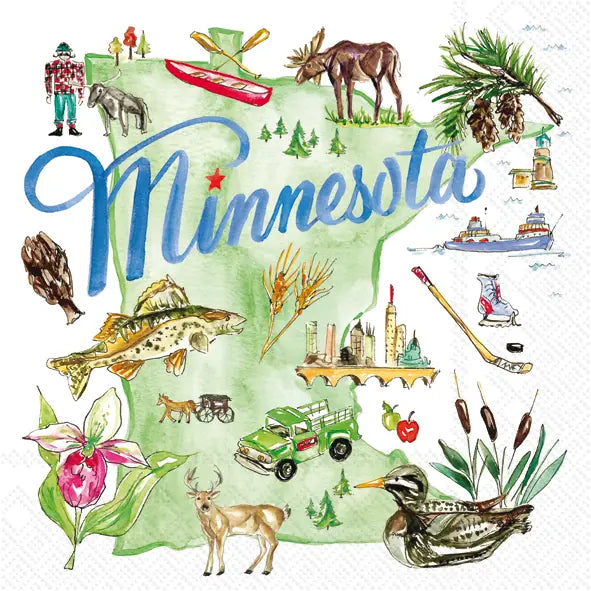 Cocktail Napkins - Minnesota