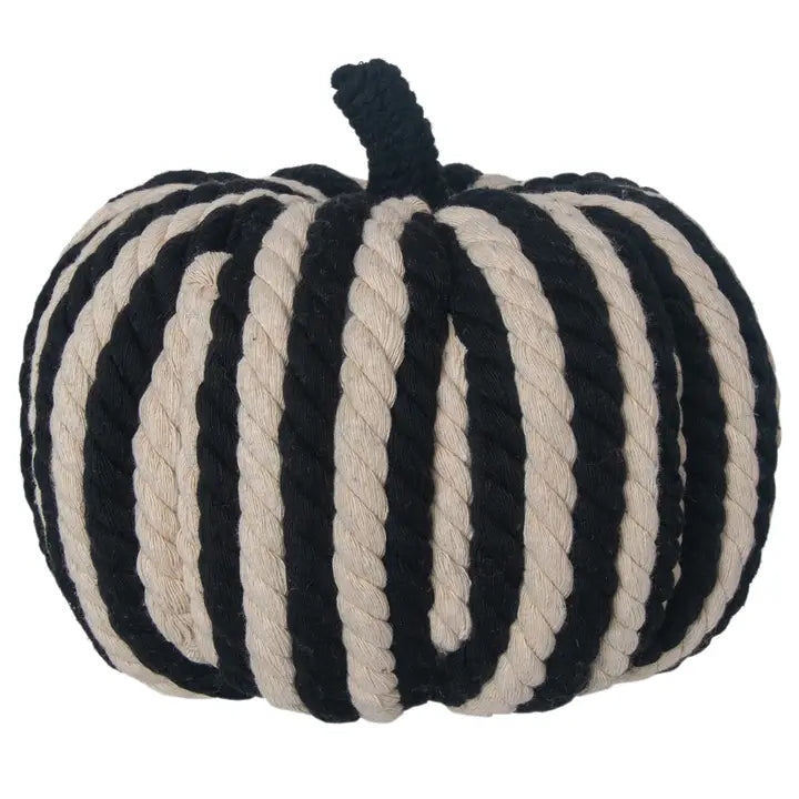 Black & Cream Stripe Pumpkin