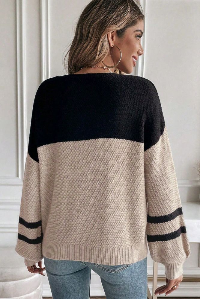 Parchment Colorblock Knit Sweater
