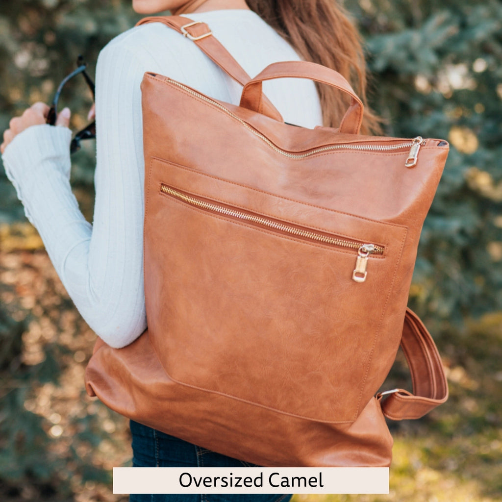 Oversized Backpack - Camel