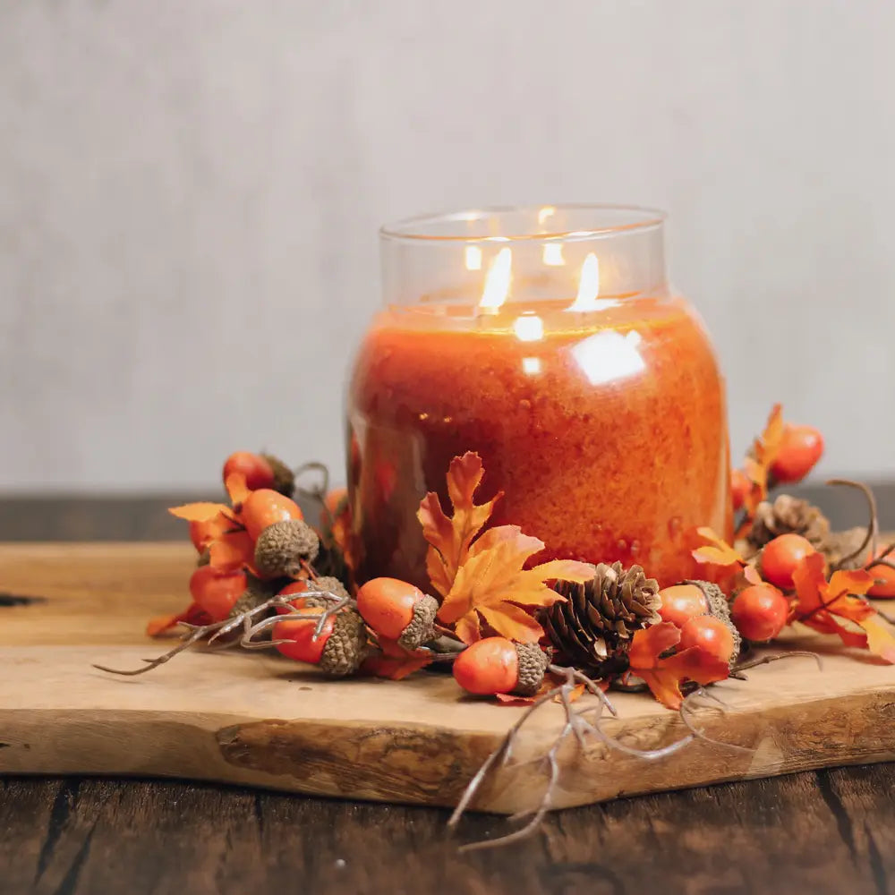 Acorns + Leaves Candle Ring