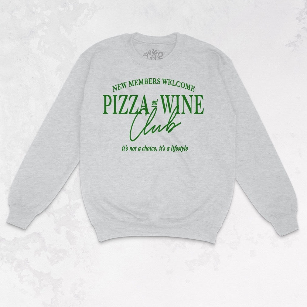 Pizza & Wine Club Oversized 90's Sweatshirt