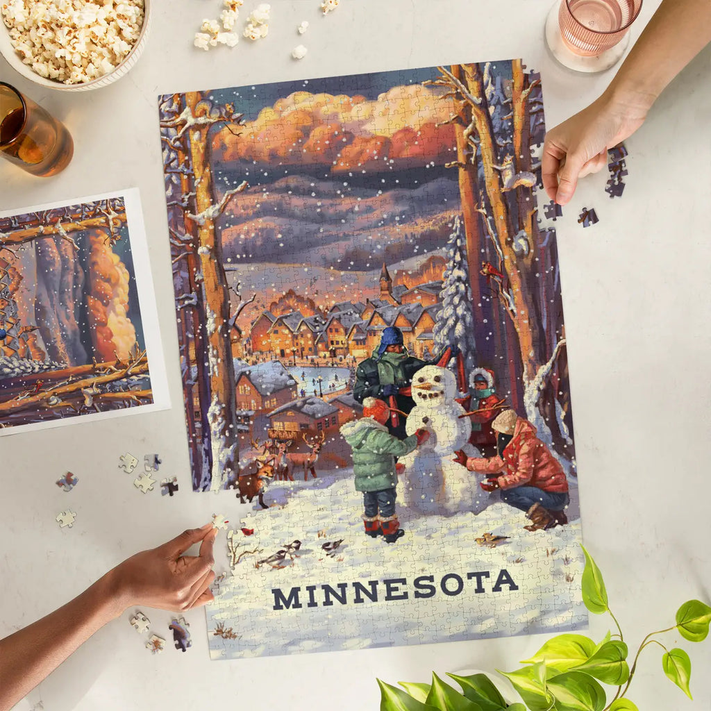 1000pc Puzzle - Minnesota Snowman
