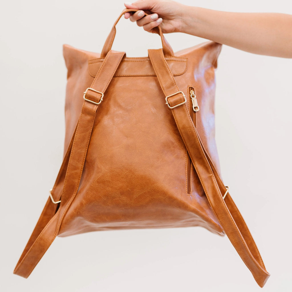 Oversized Backpack - Camel