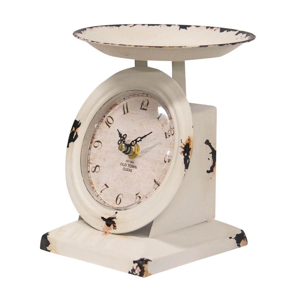 Vintage White Scale Clock