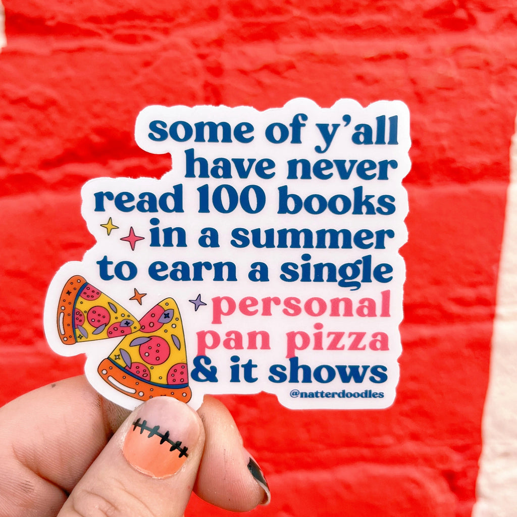 Personal Pizza Pan Book Sticker