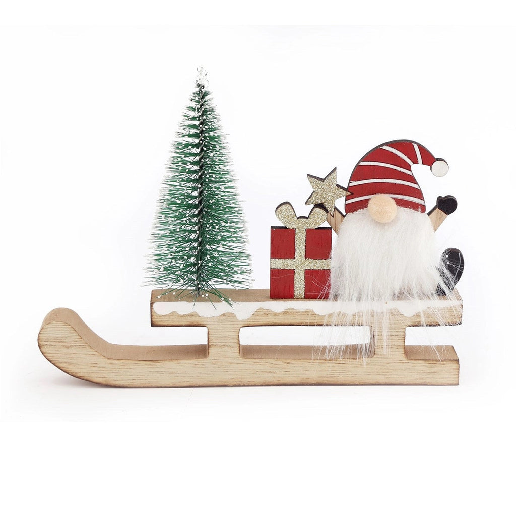 Wooden Santa Gnome Decoration