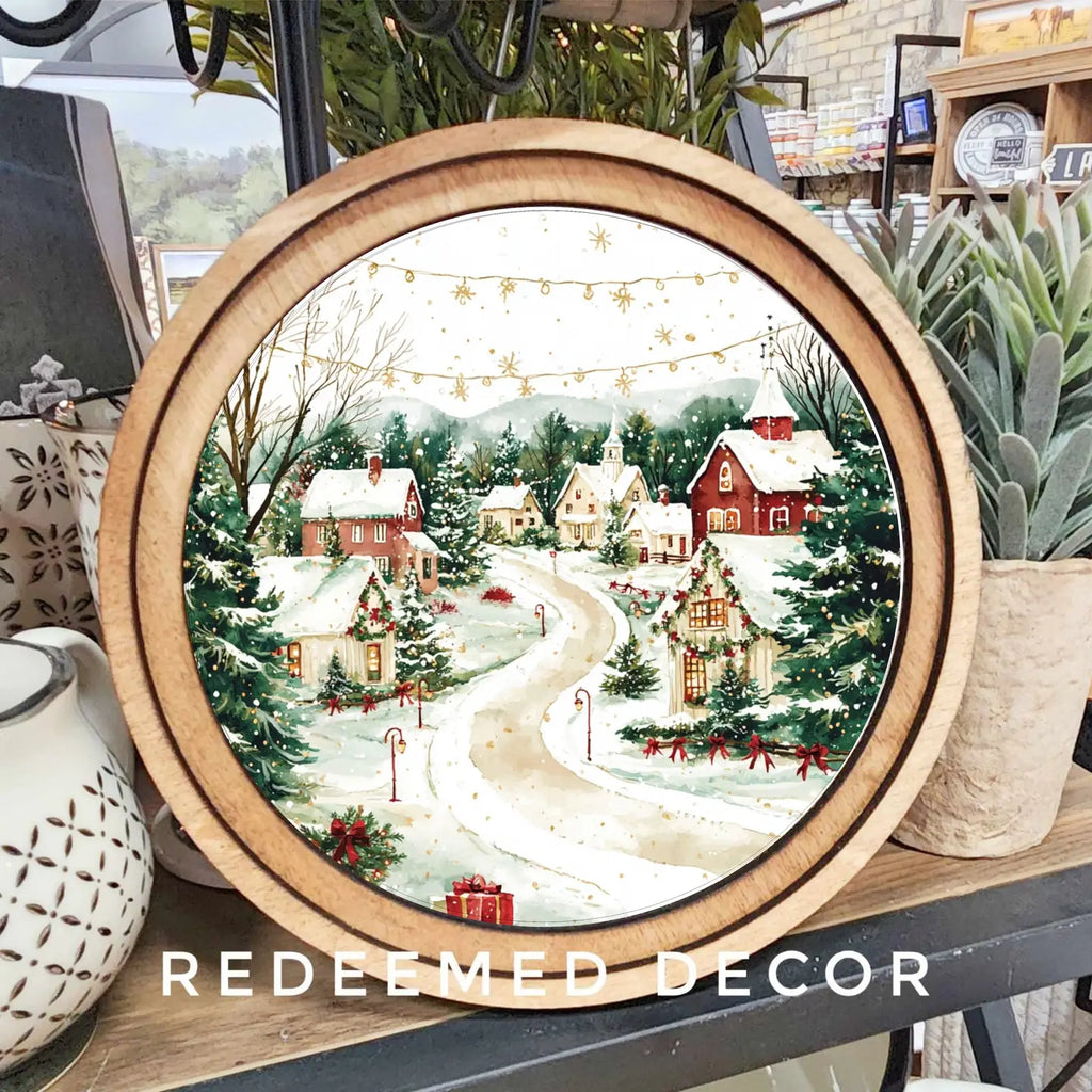 Round Art - Christmas Village
