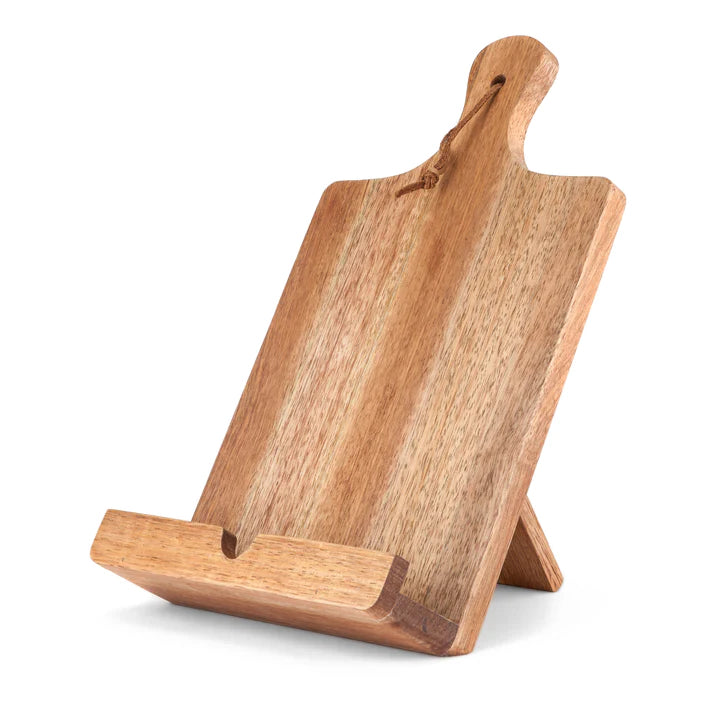 Acacia Cookbook Stand / Tablet Holder w/ Hanging Strap