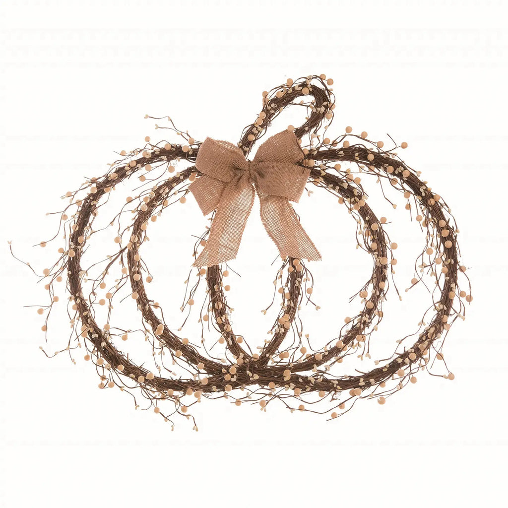 Floral Brown Berry Pumpkin