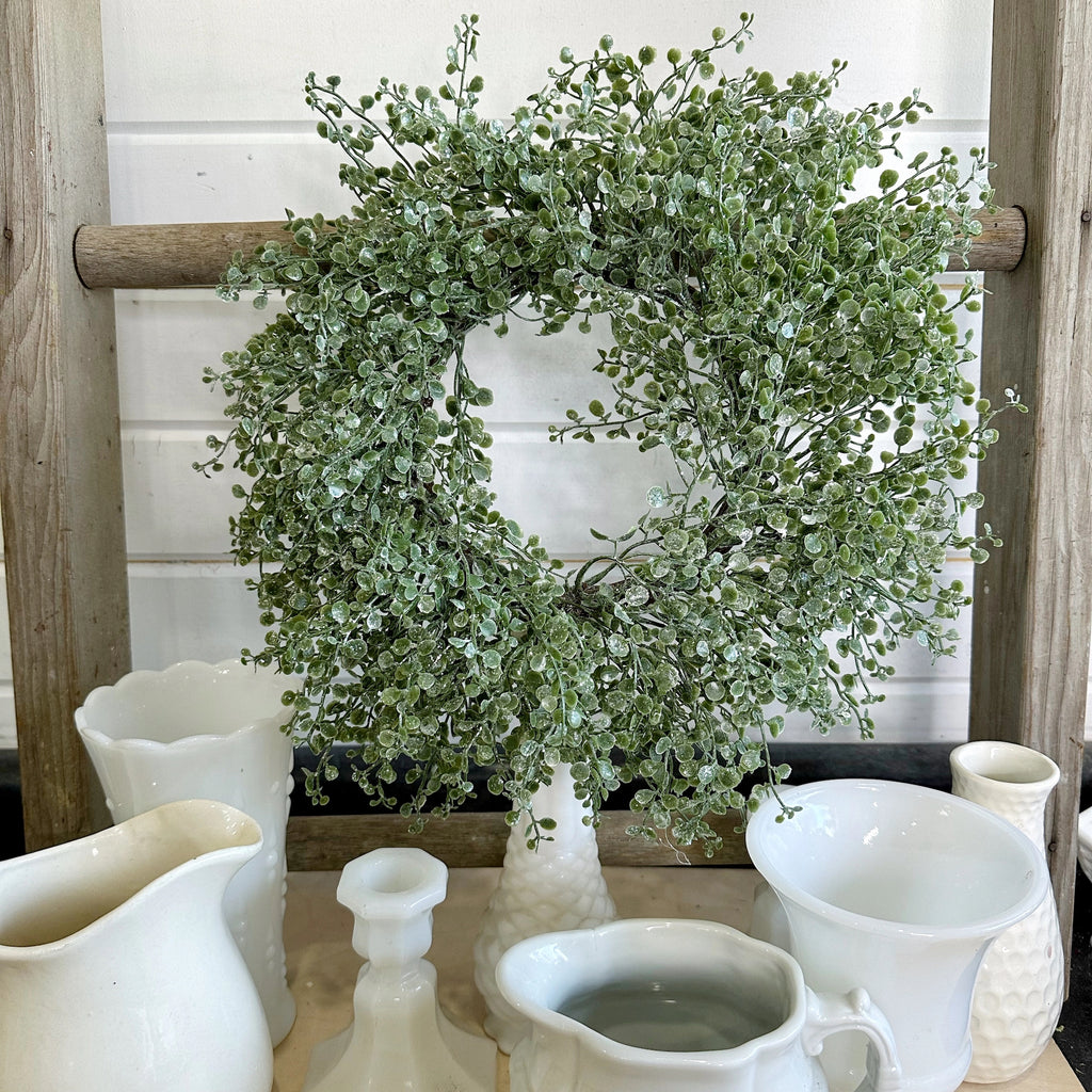 Sparkled Tiny Leaves Candle Ring