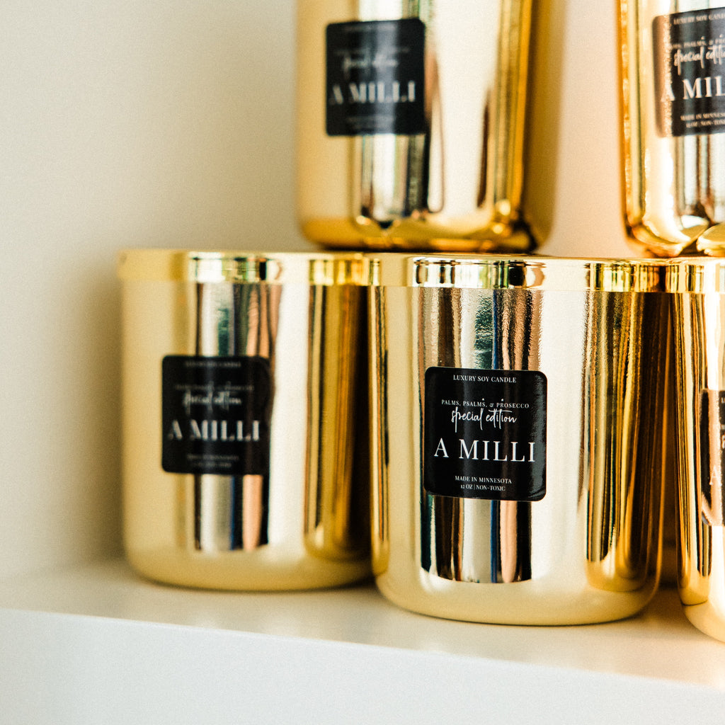 A Milli Special Edition Gold Soy Candle