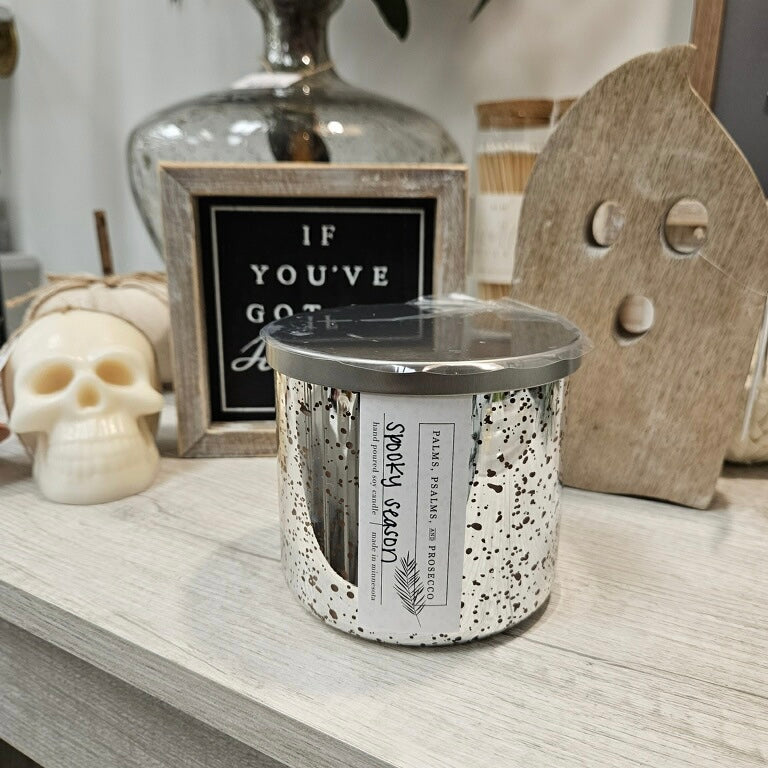 Spooky Season Silver Soy Candle