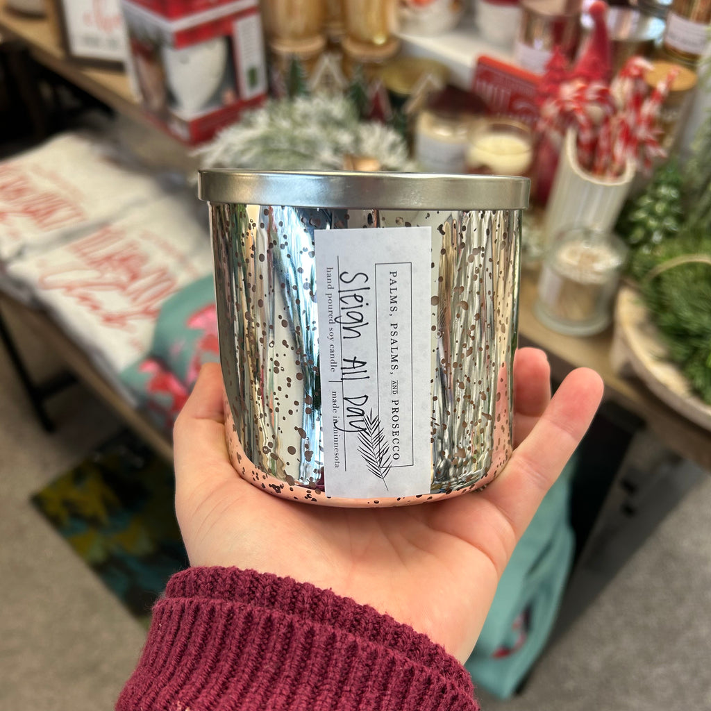 Sleigh All Day Silver Soy Candle