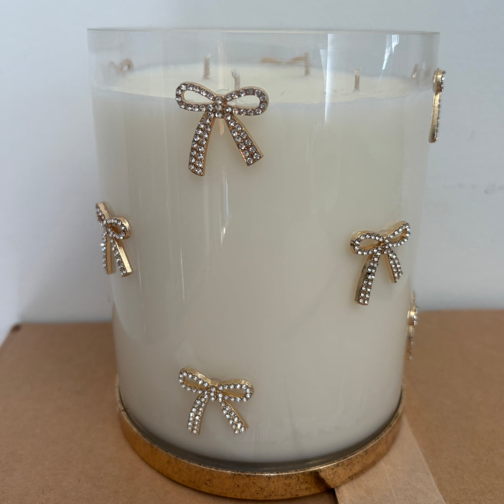 Gold Bow Soy Candle