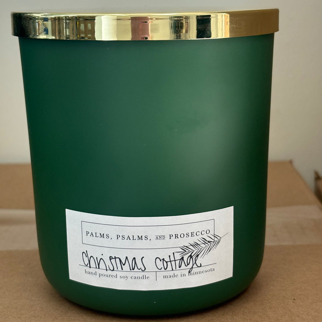 Christmas Cottage Green Soy Candle