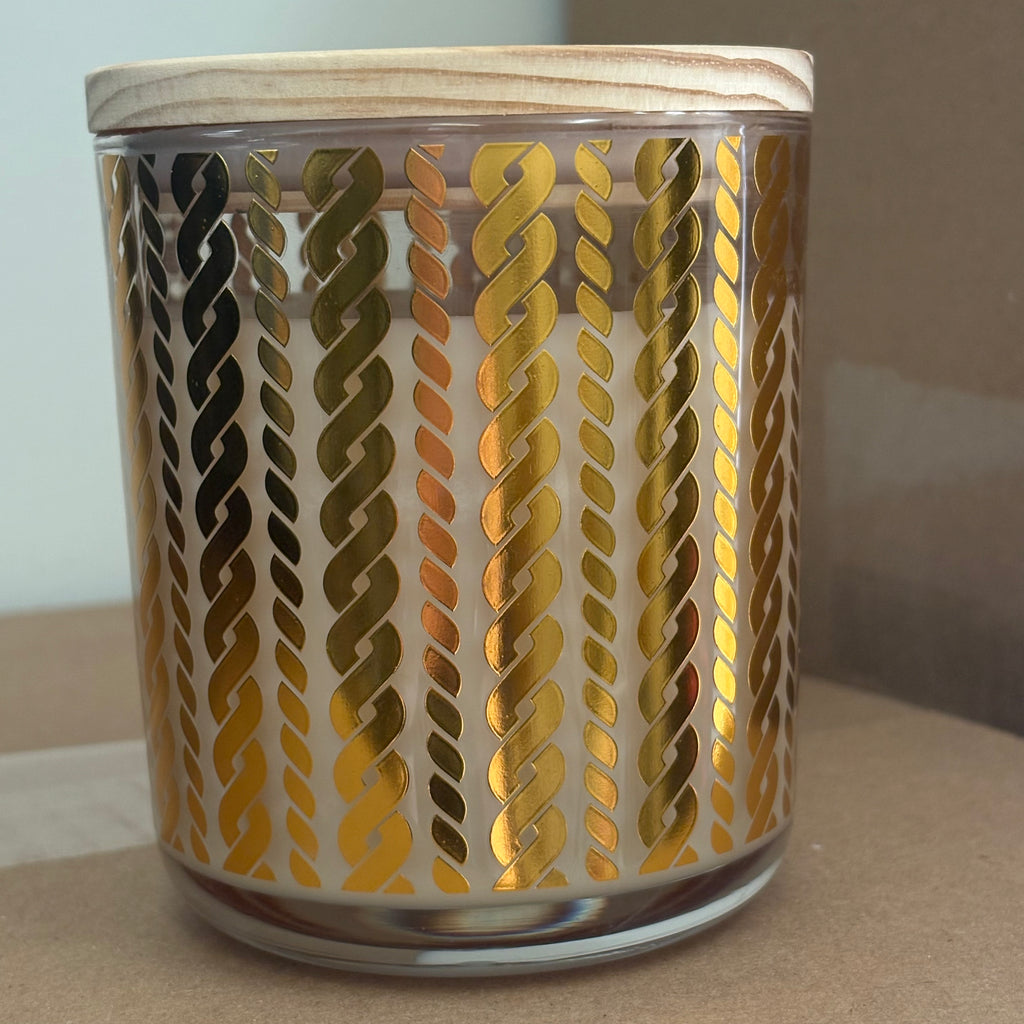 Gold Sweater Print Soy Candle